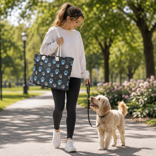 Blue Dog Paw Weekender Bag